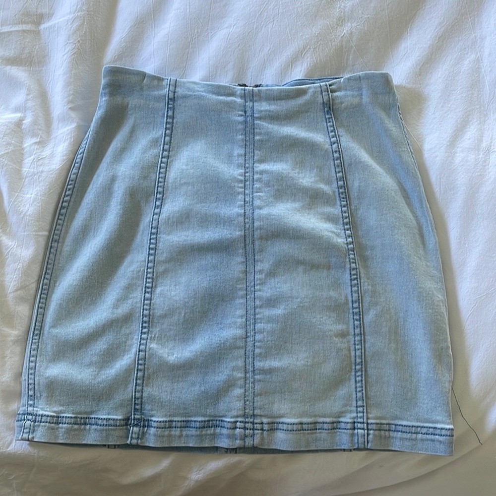 Free People Denim Mini Skirt